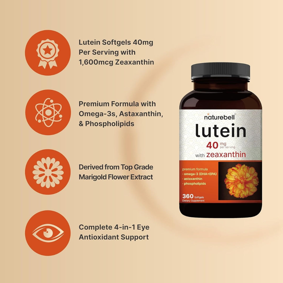 Luteina 40 Mg Con Zeaxanthina 360 Softgels Naturebell