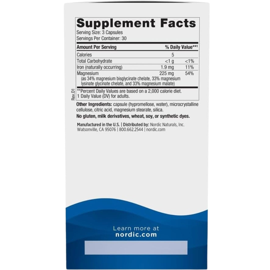 Magnesio Complex 225 Mg 90 Capsulas Nordic Naturals