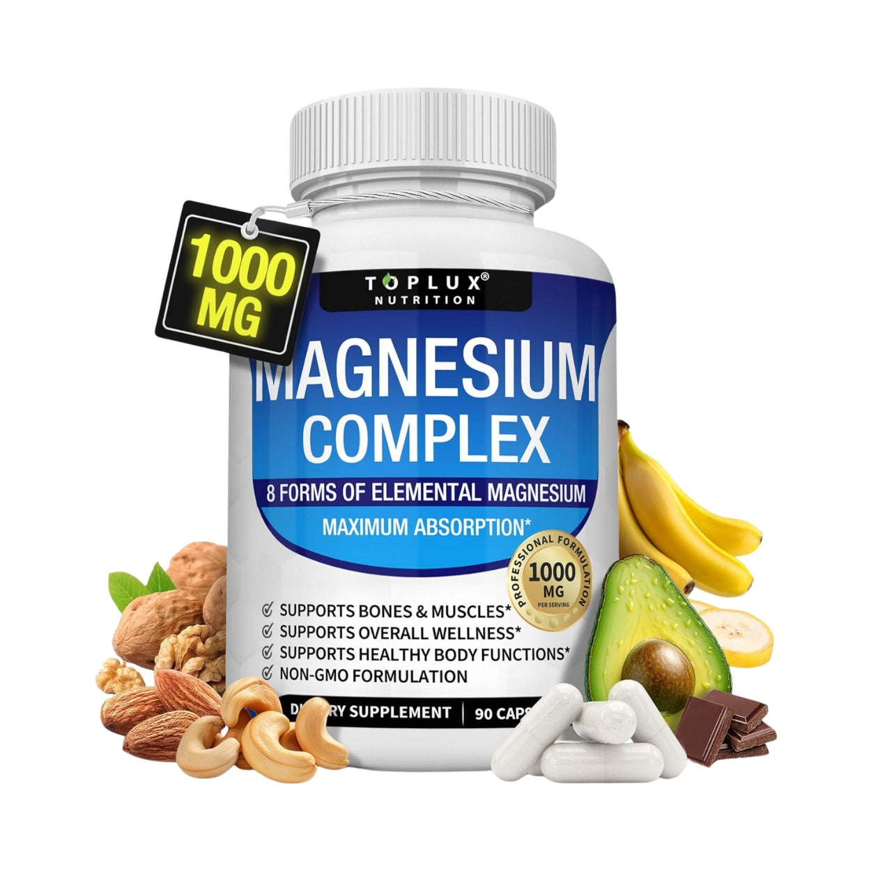 Magnesio Complex 90 Capsulas Toplux Nutrition