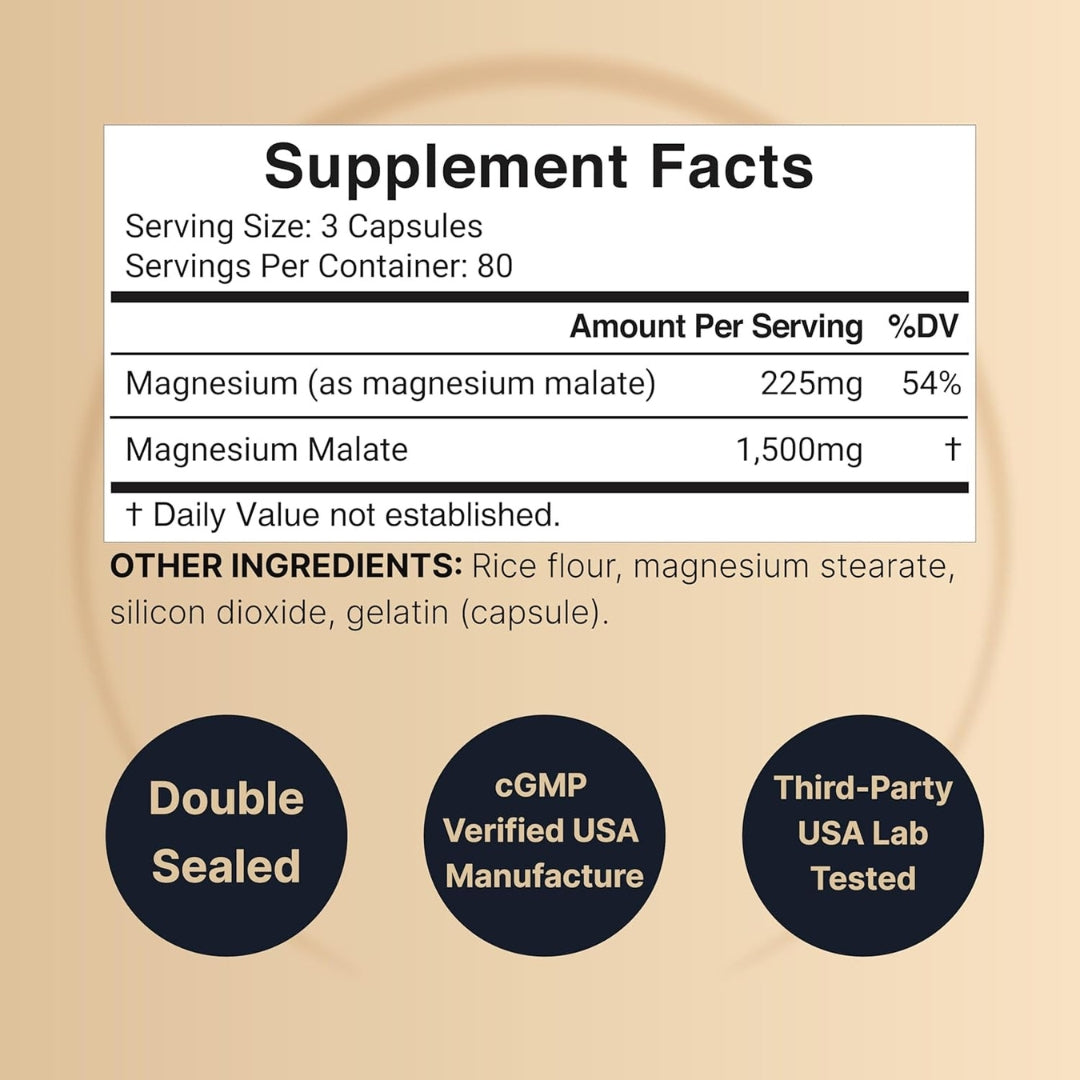 Malato De Magnesio 1500 Mg 240 Capsulas Naturebell