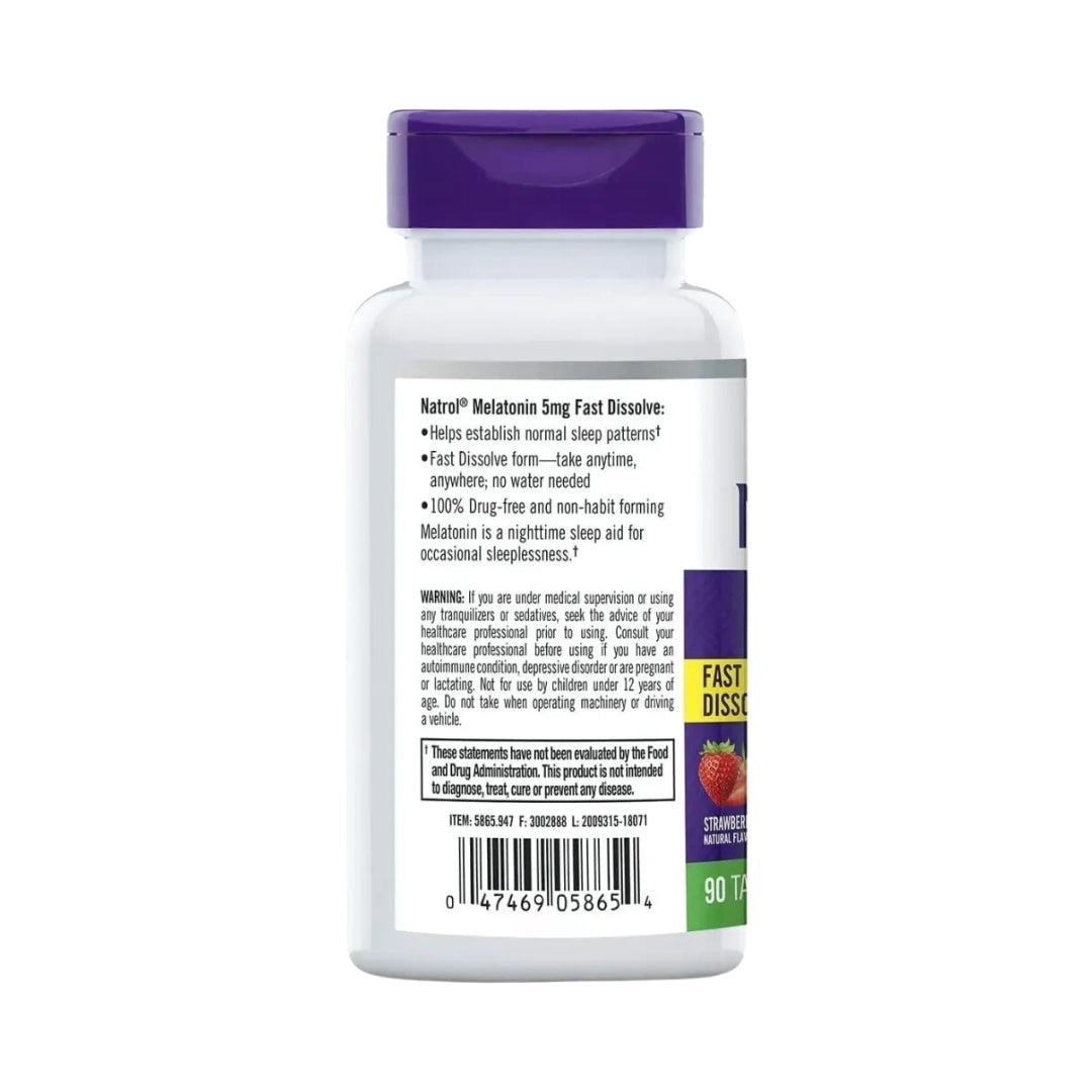 Melatonina Comprimidos 5 Mg 90 Tabletas Natrol