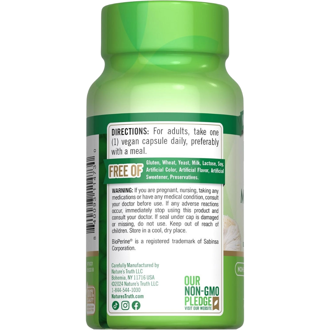 Melena De Leon 2100 Mg 50 Capsulas Natures Truth