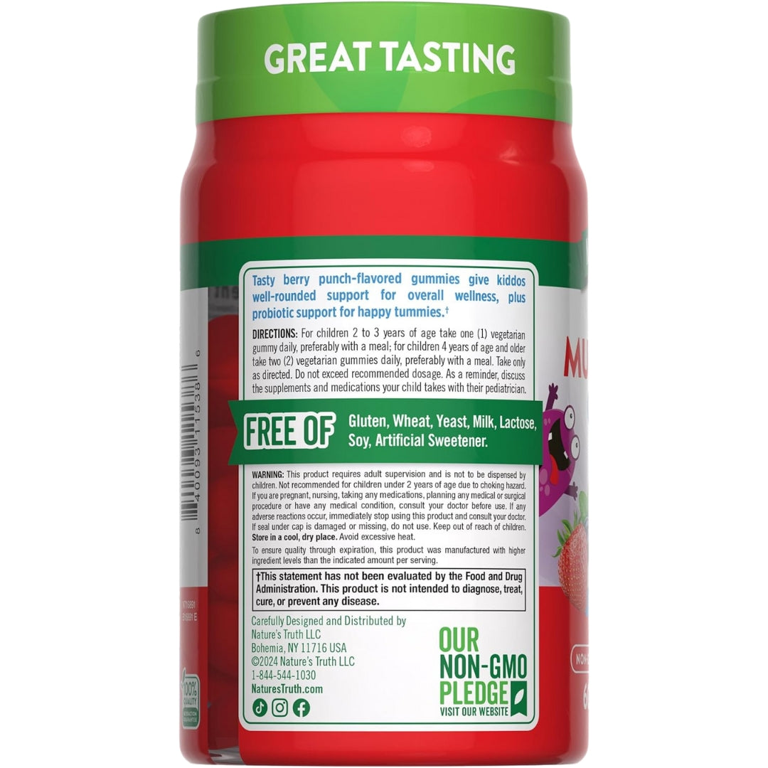 Multivitaminas Con Probioticos Niños 60 Gomitas Natures Truth