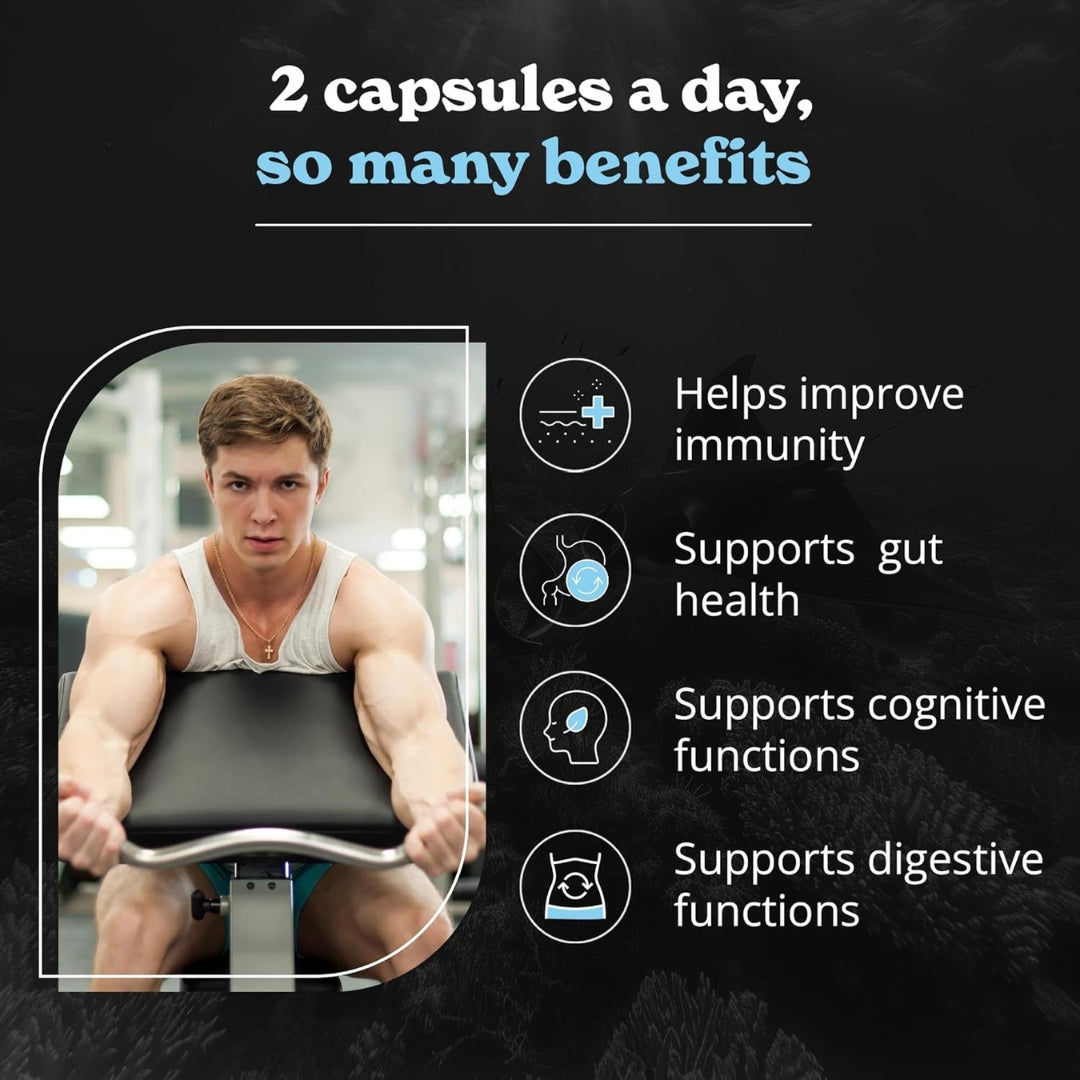 Musgo Marino Irlandés Con Aceite De Semilla Negra Ashwagandha y Pimienta Negra 60 Capsulas BetterAlt