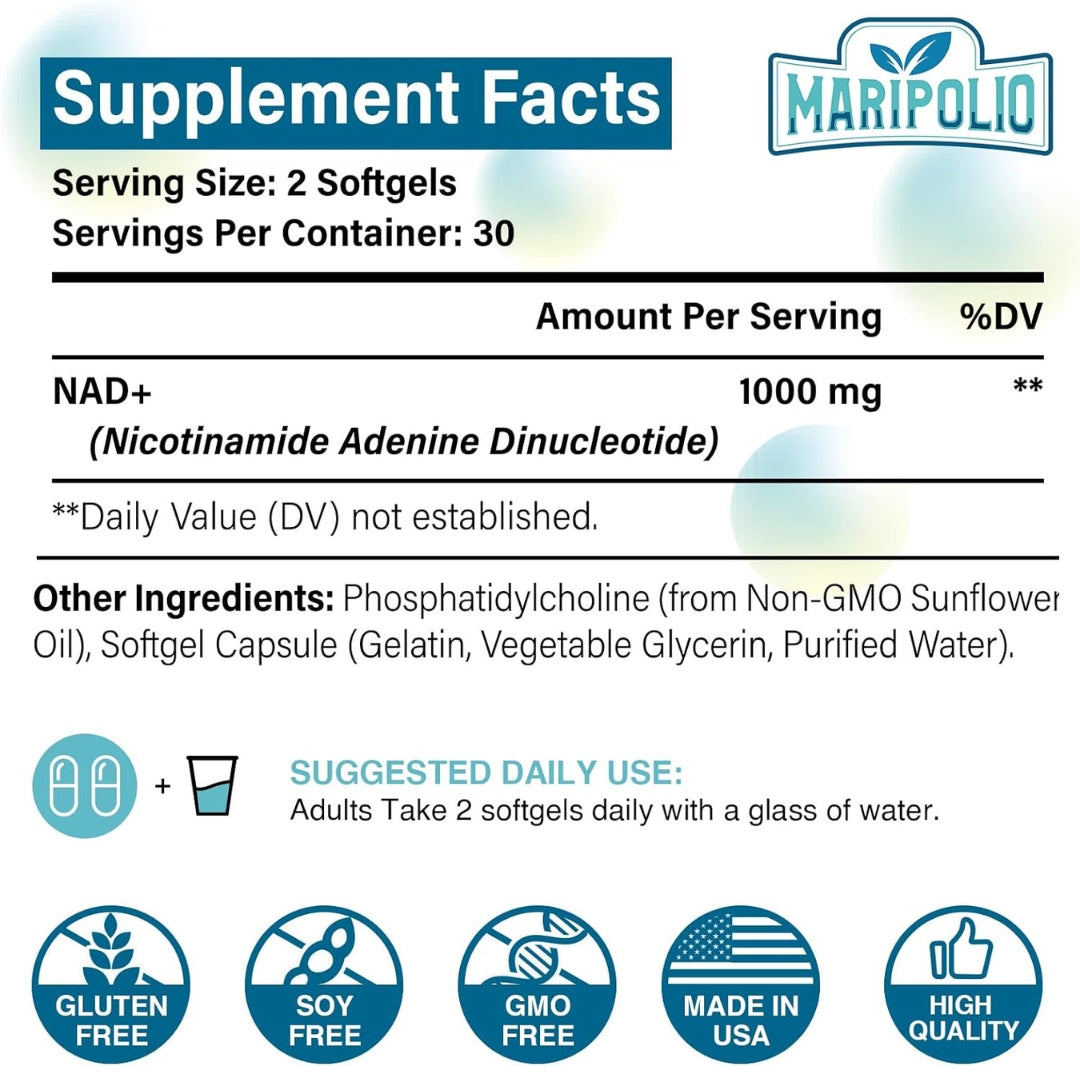 Nad 1000 Mg Liposomal 60 Softgel Maripolio