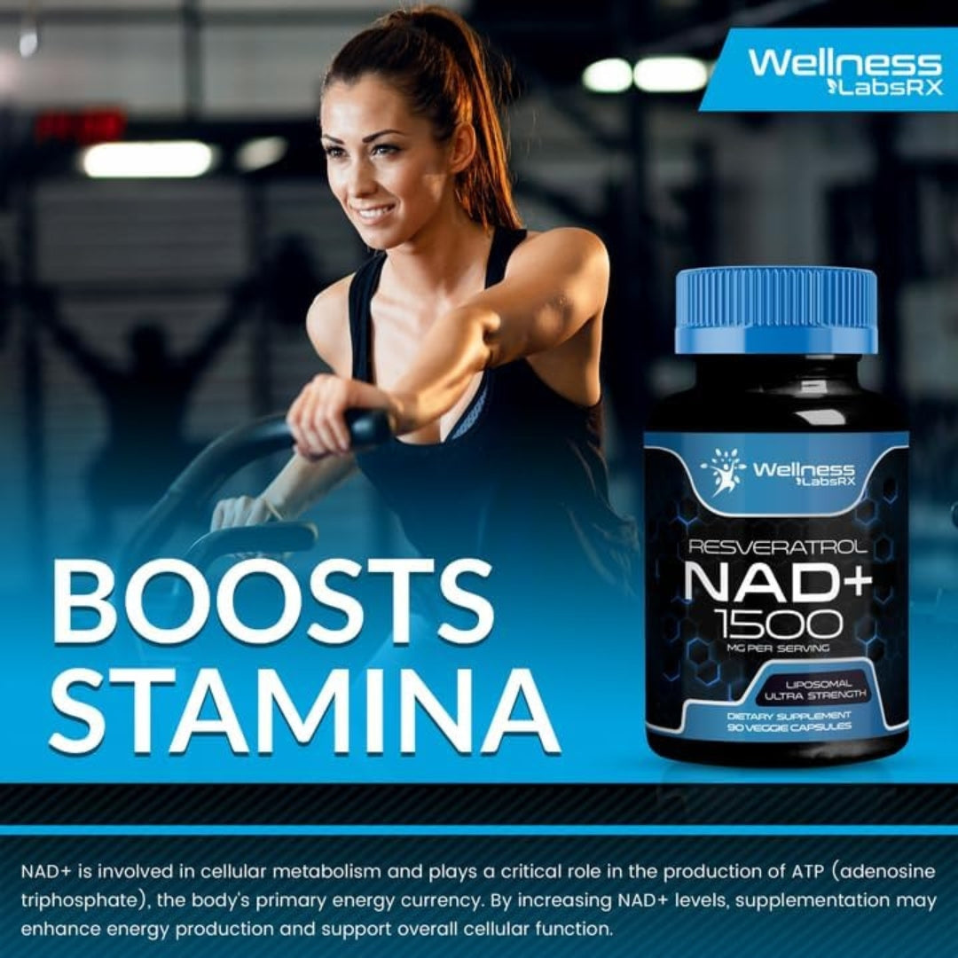 Nad con Resveratrol Liposomal 1500 Mg 90 Capsulas Wellness