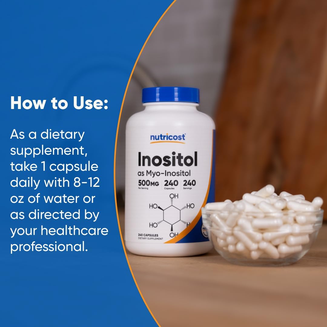Inositol 500 Mg 240 Capsulas Nutricost