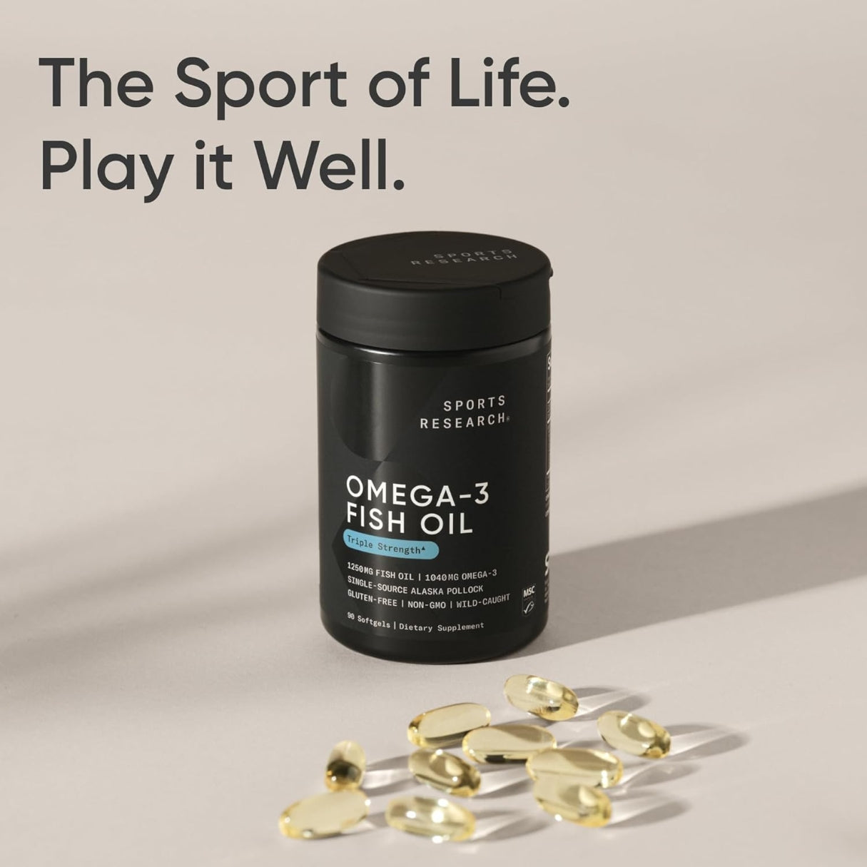 Omega 3 Fish Oil 90 Softgel Sports Research