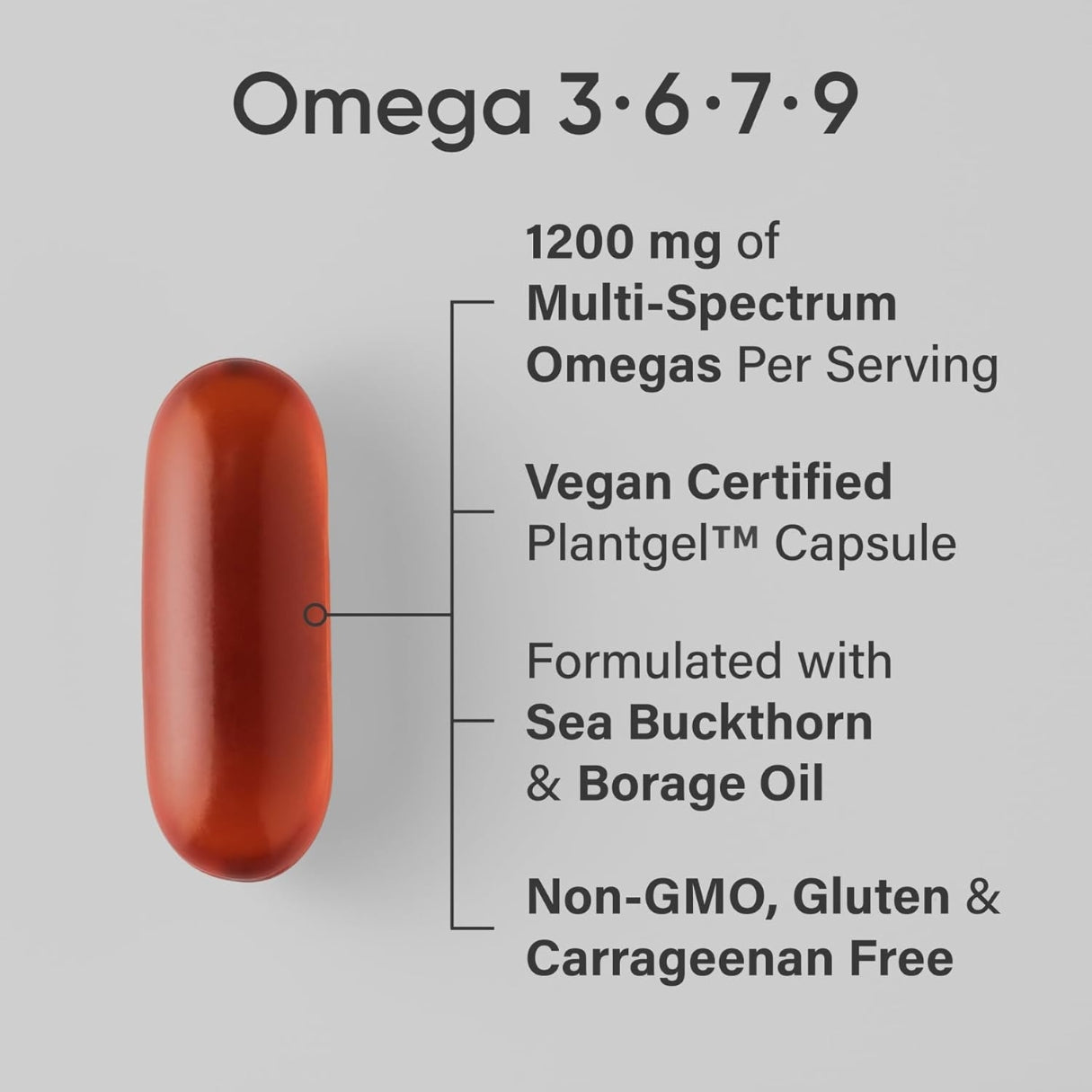 Omega vegano 3-6-7-9 1200 Mg 90 Capsulas Sports Research