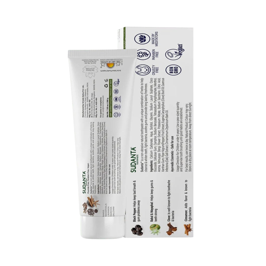 Pasta Dental Sin Fluor Sudanta 100Gr SriSri