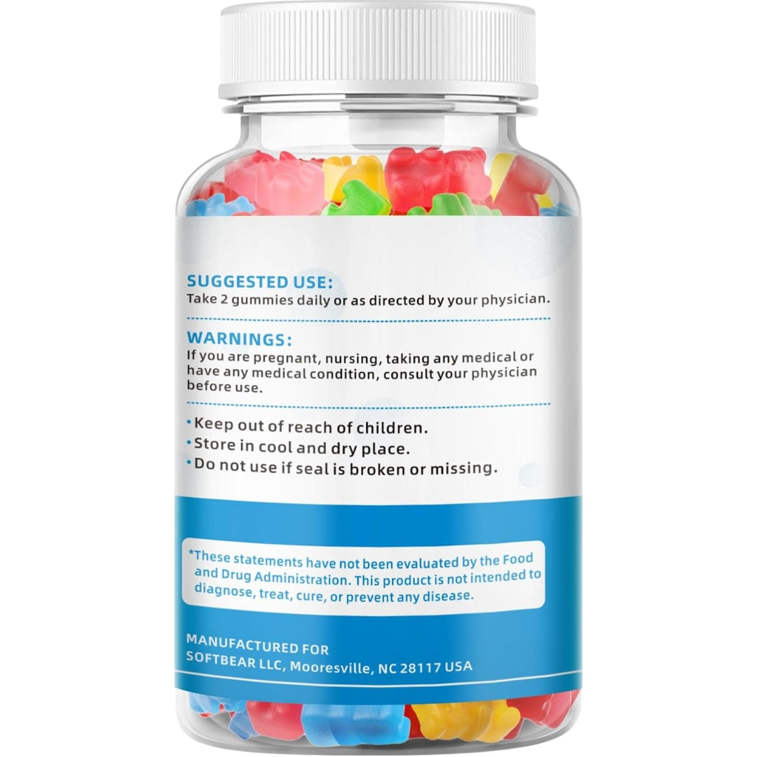 Potasio y Magnesio 8en1 Sin Azucar 60 Gomitas Softbear