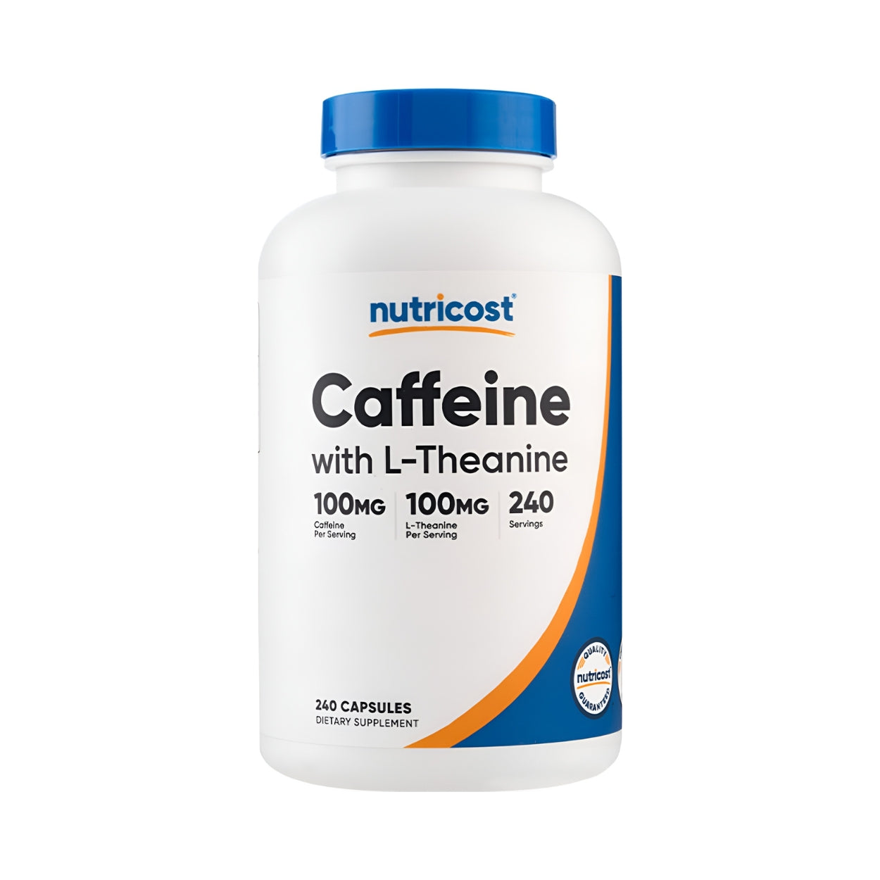 Caffeine With L-Theanine 100 Mg 240 Cap Nutricost
