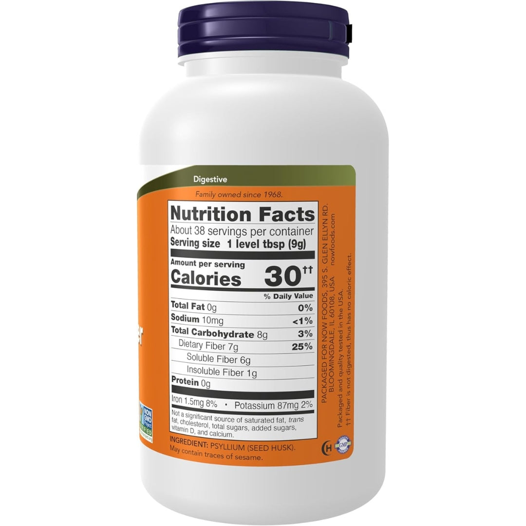 Psyllium Husk Powder 340 Gr Now