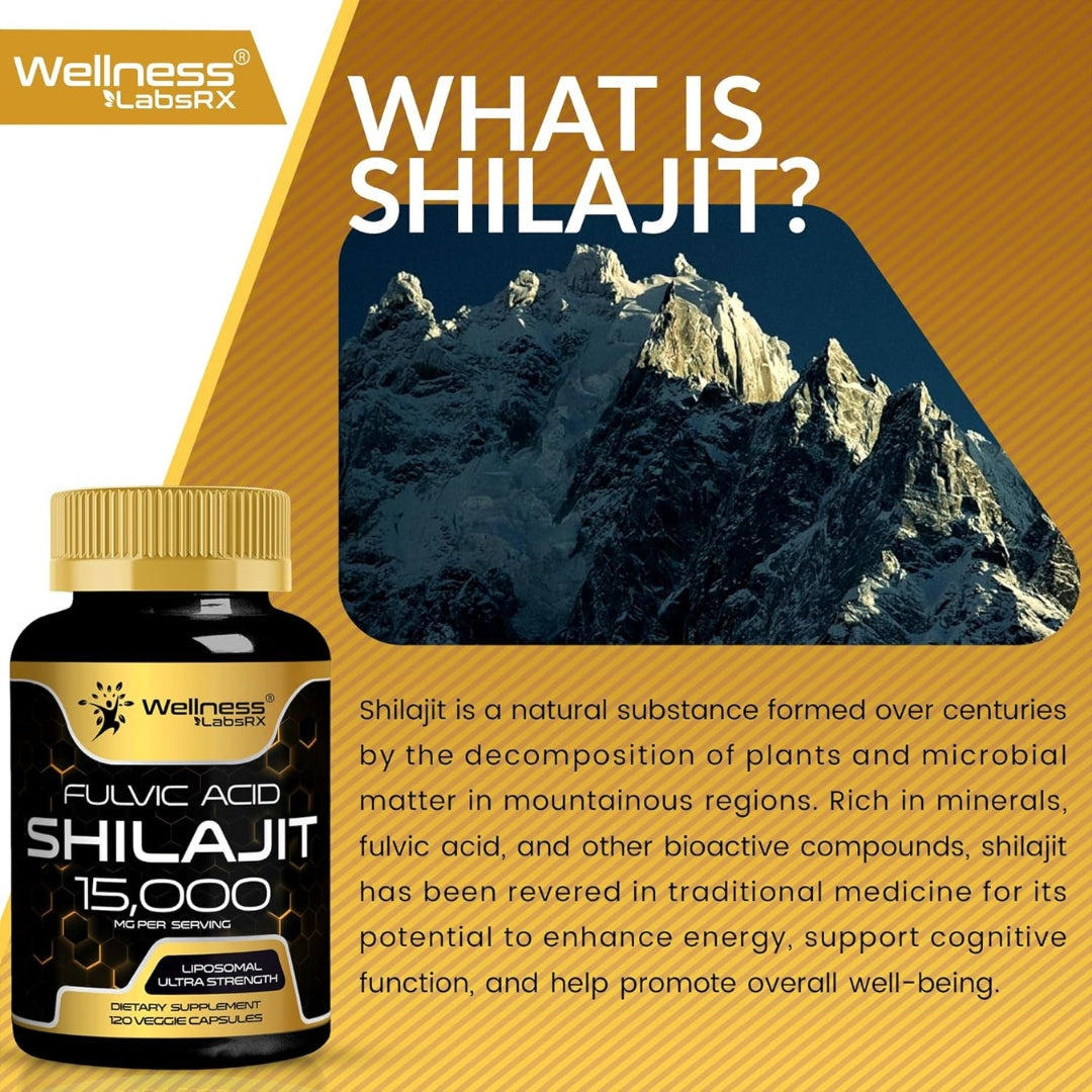 Shilajit 15000 Mg 120 Capsulas Wellness