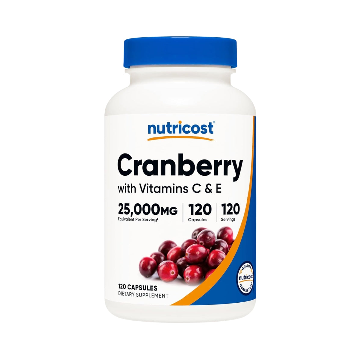 Cranberry 25 000 Mg Con Vitamina C y E 120 Capsulas Nutricost