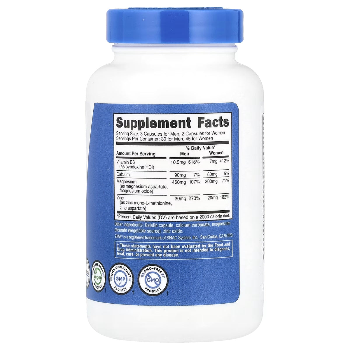 ZMA 90 Capsulas Nutricost