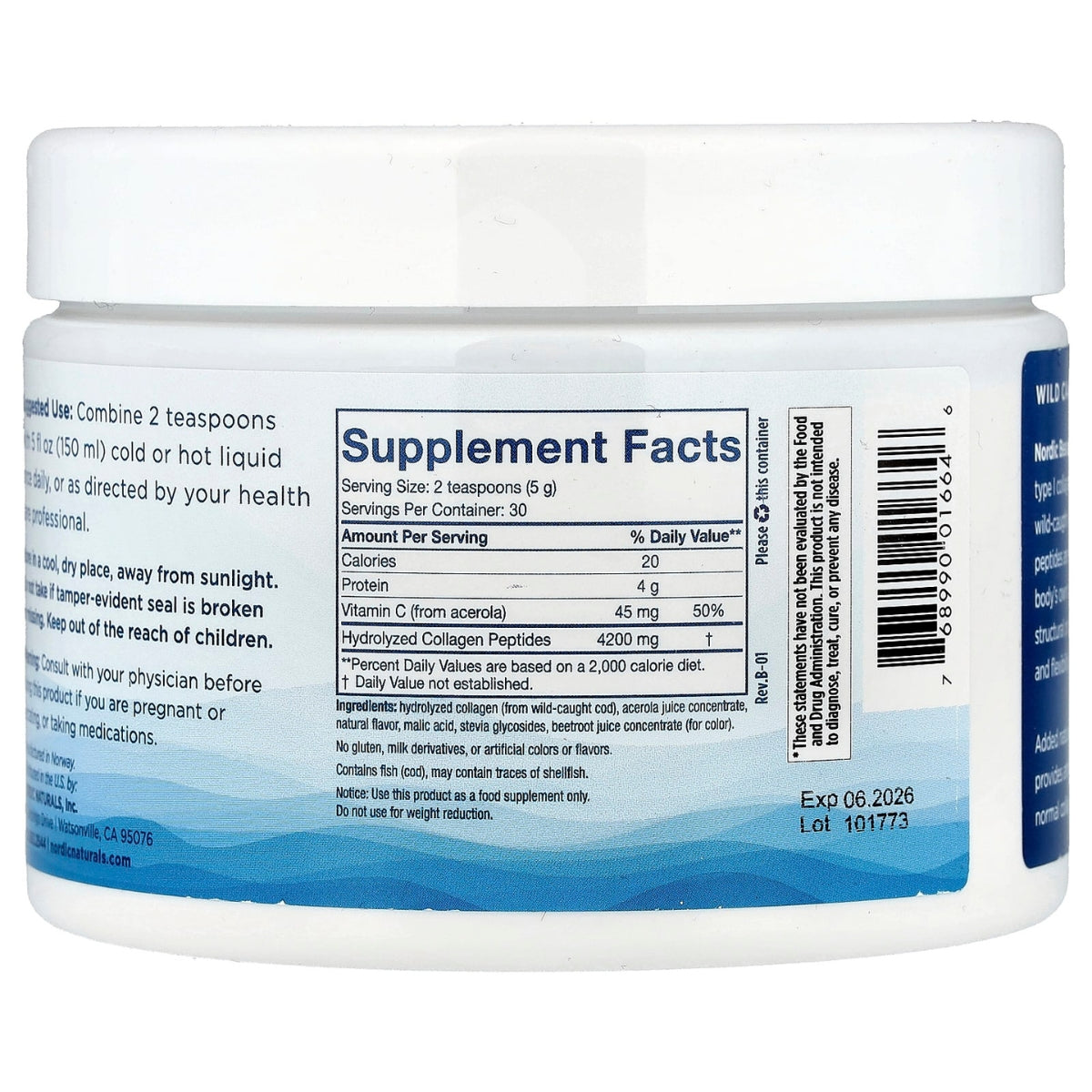 Colageno Marino 150 Gr Nordic Naturals