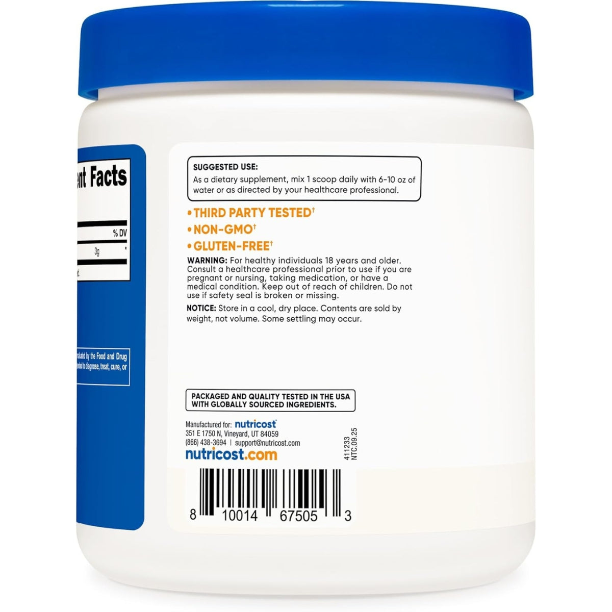 L Citrulline Malate 300 Gr Nutricost