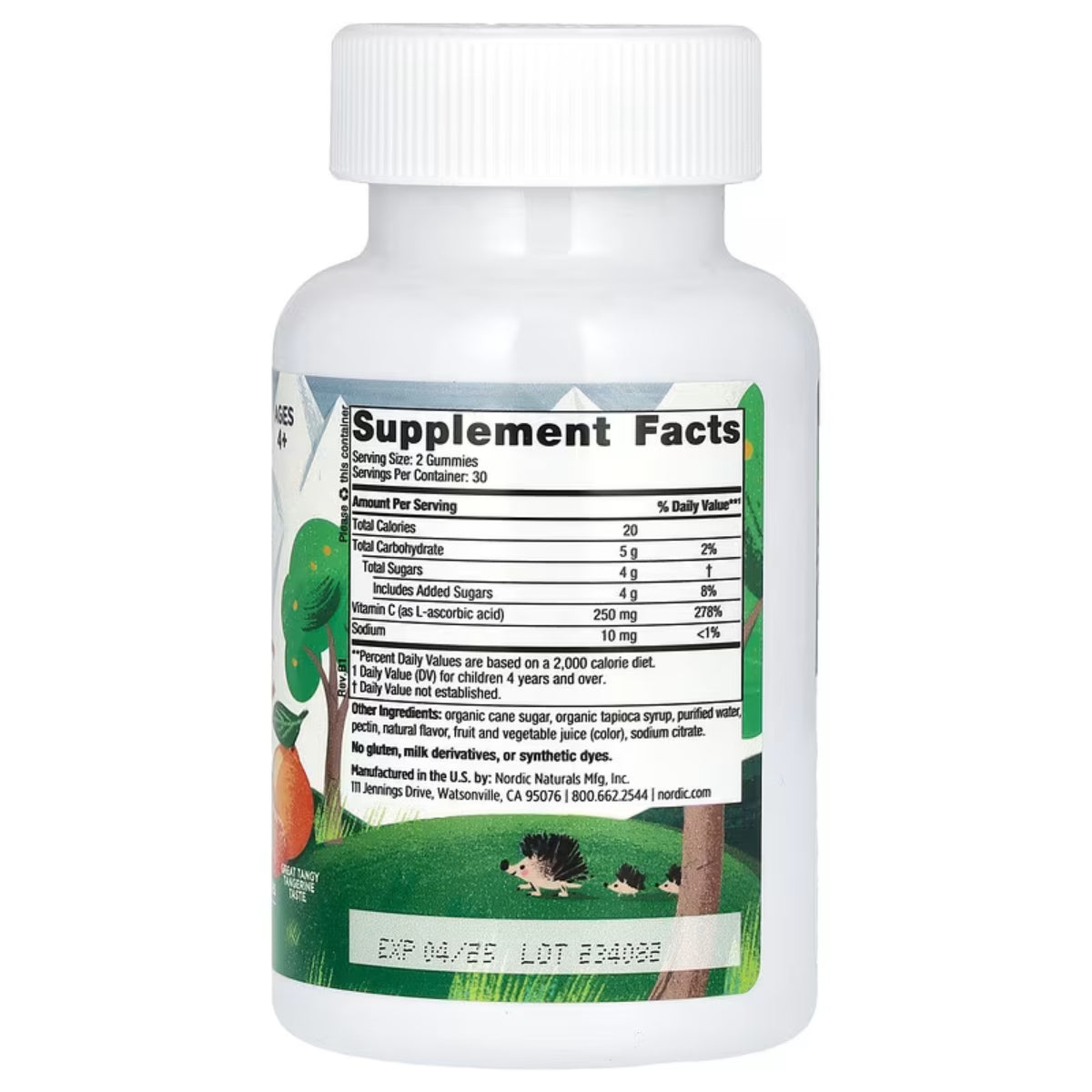 Vitamina C Kids 60 Gomitas Nordic Naturals