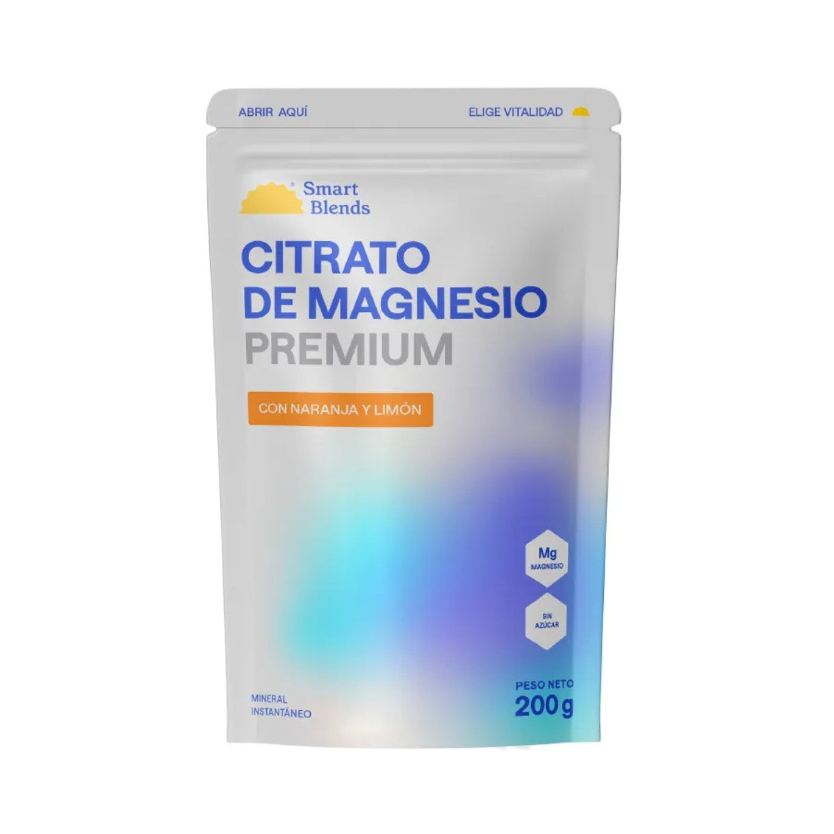 Citrato De Magnesio Premium Naranja Y Limón 200 Gr Smart Blends