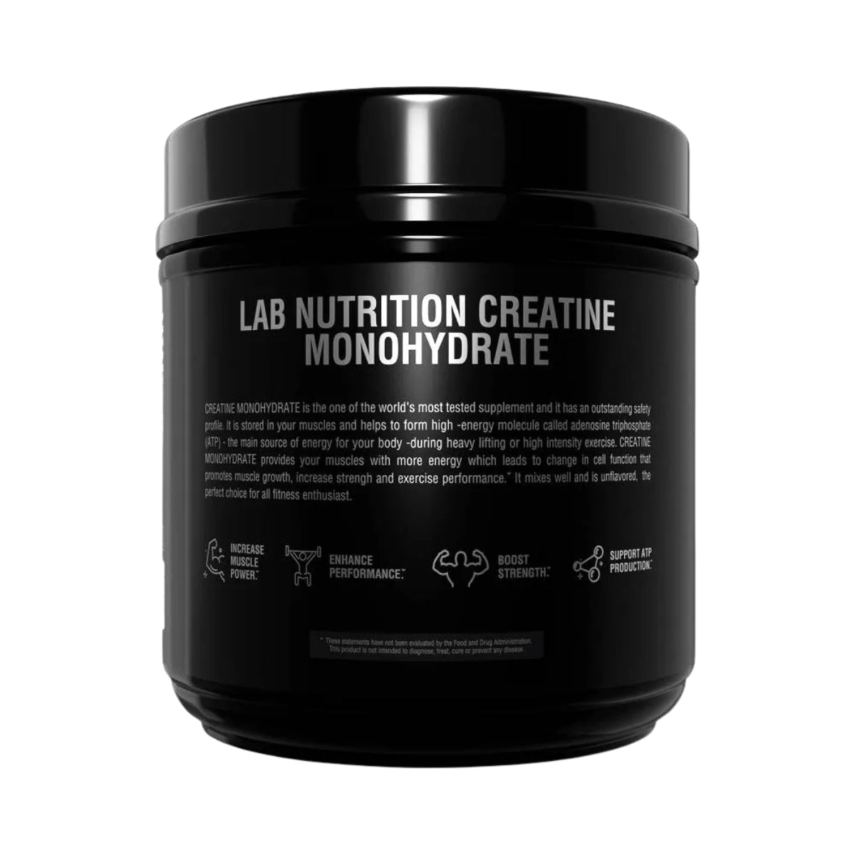 Creatine Micronized Black Unflavored 500 Gr Lab Nutrition