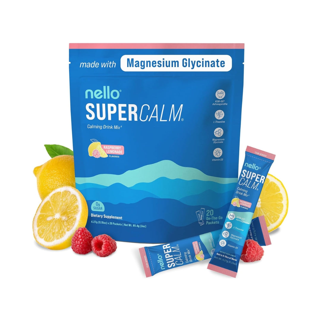 Super Calm Glicinato De Magnesio Con Vitamina D3 20 Sobres 85.4 Gr Nello