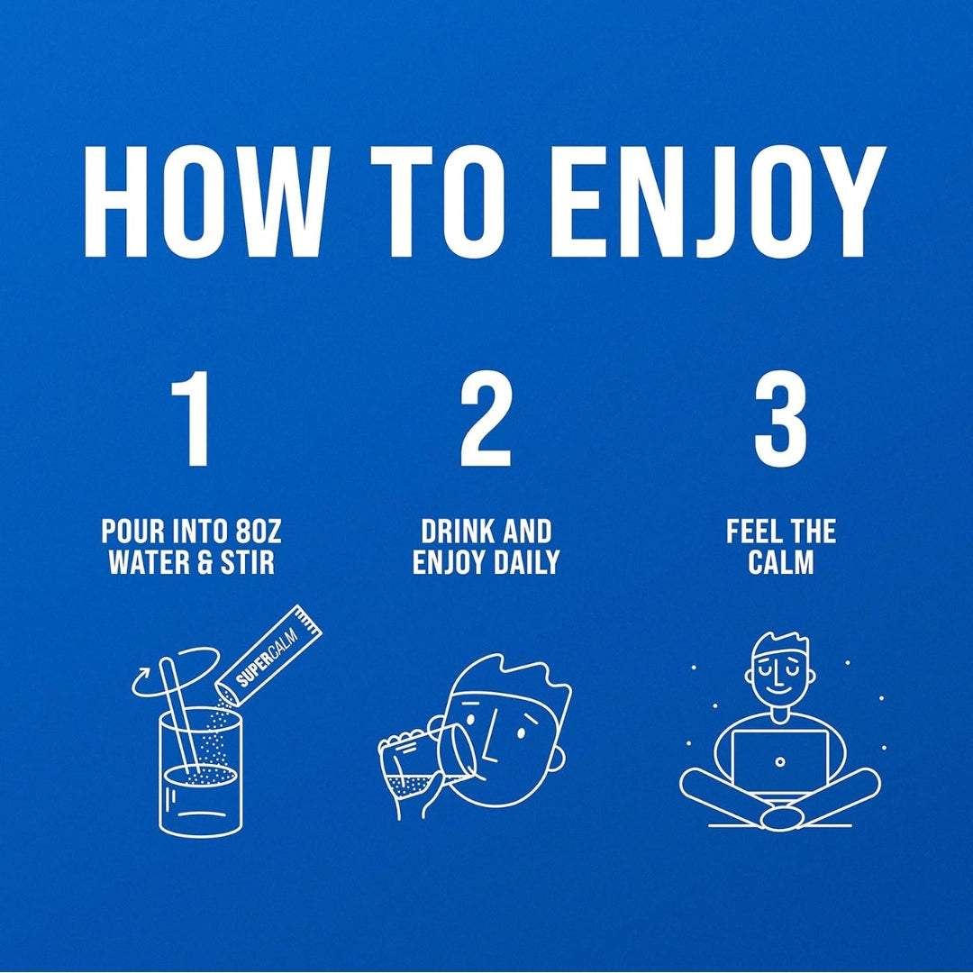 Super Calm Glicinato De Magnesio Con Vitamina D3 20 Sobres 85.4 Gr Nello