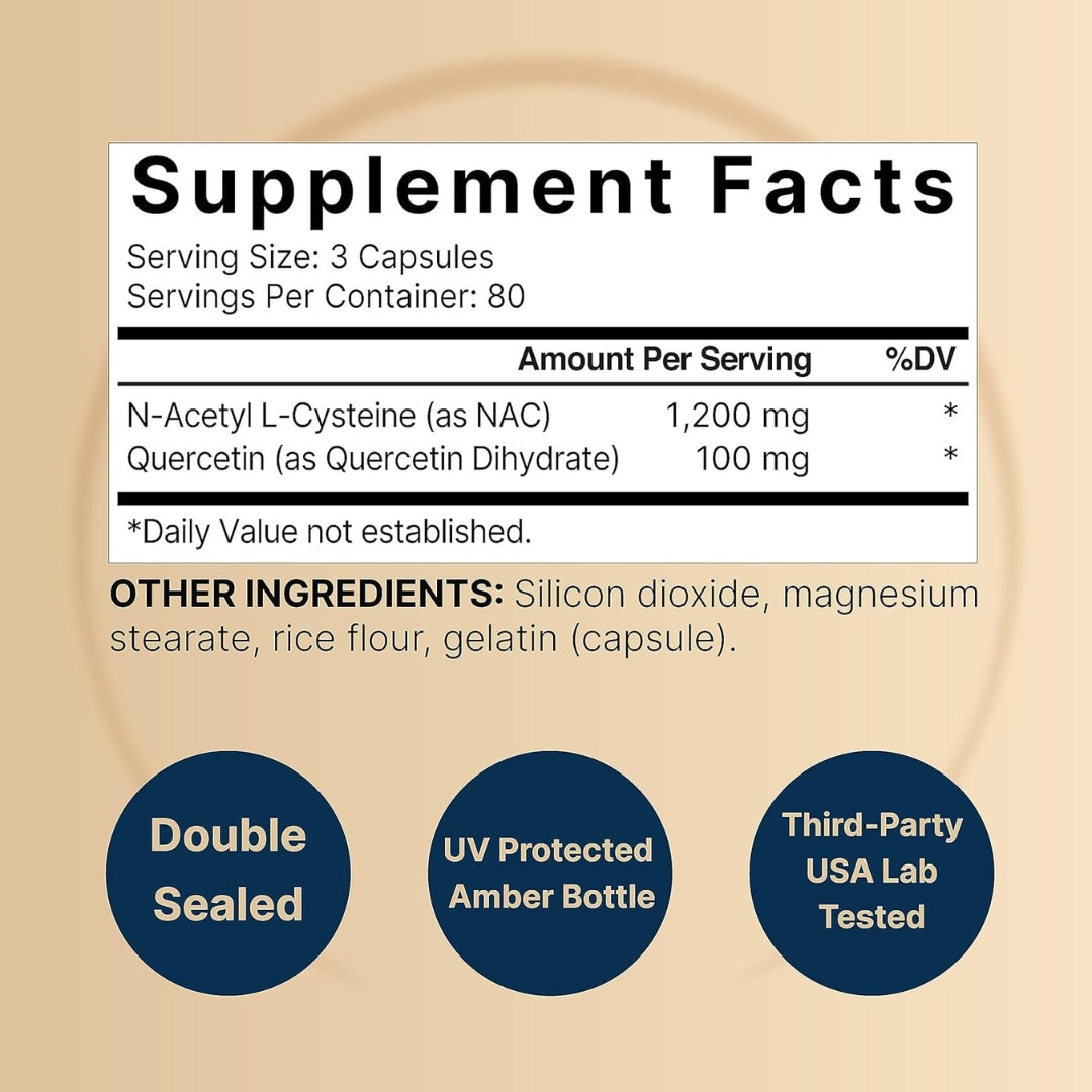 Nac Con Quercetina 1200 Mg 240 Capsulas Naturebell