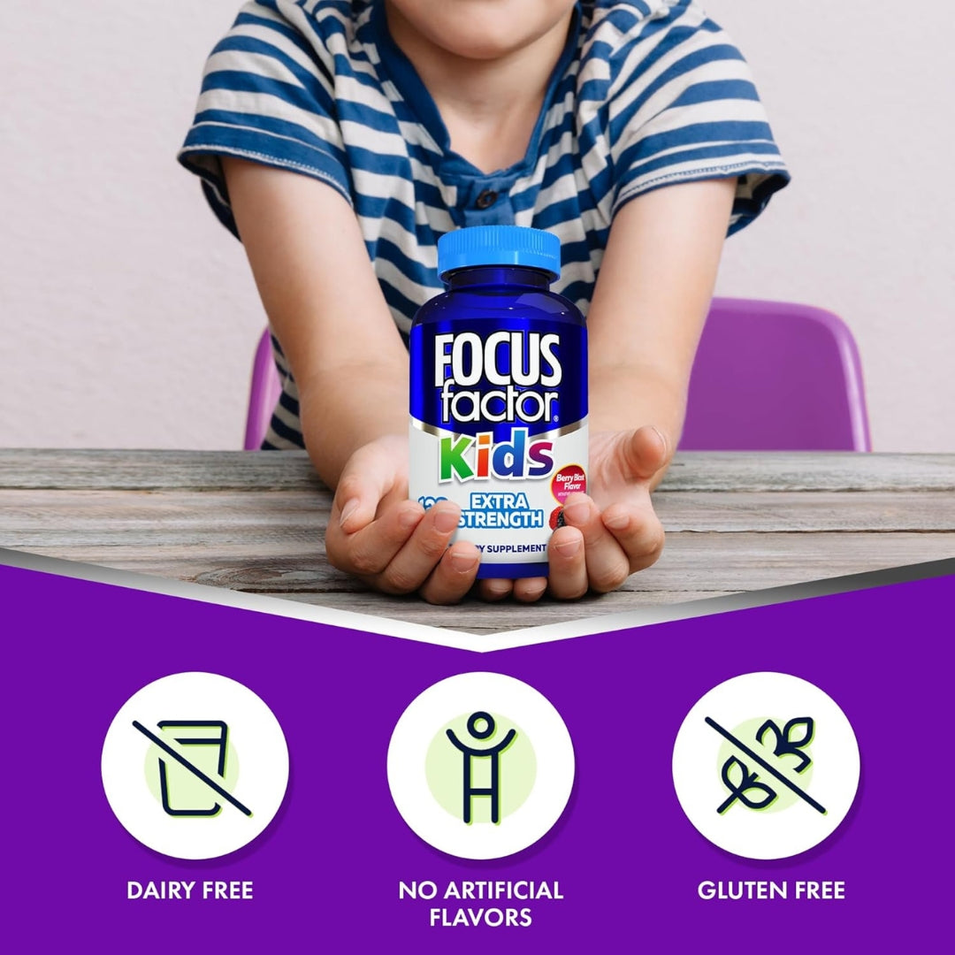 Suplemento Para La Concentración De Niños Extra 120 Tabletas Masticables Focus Factor