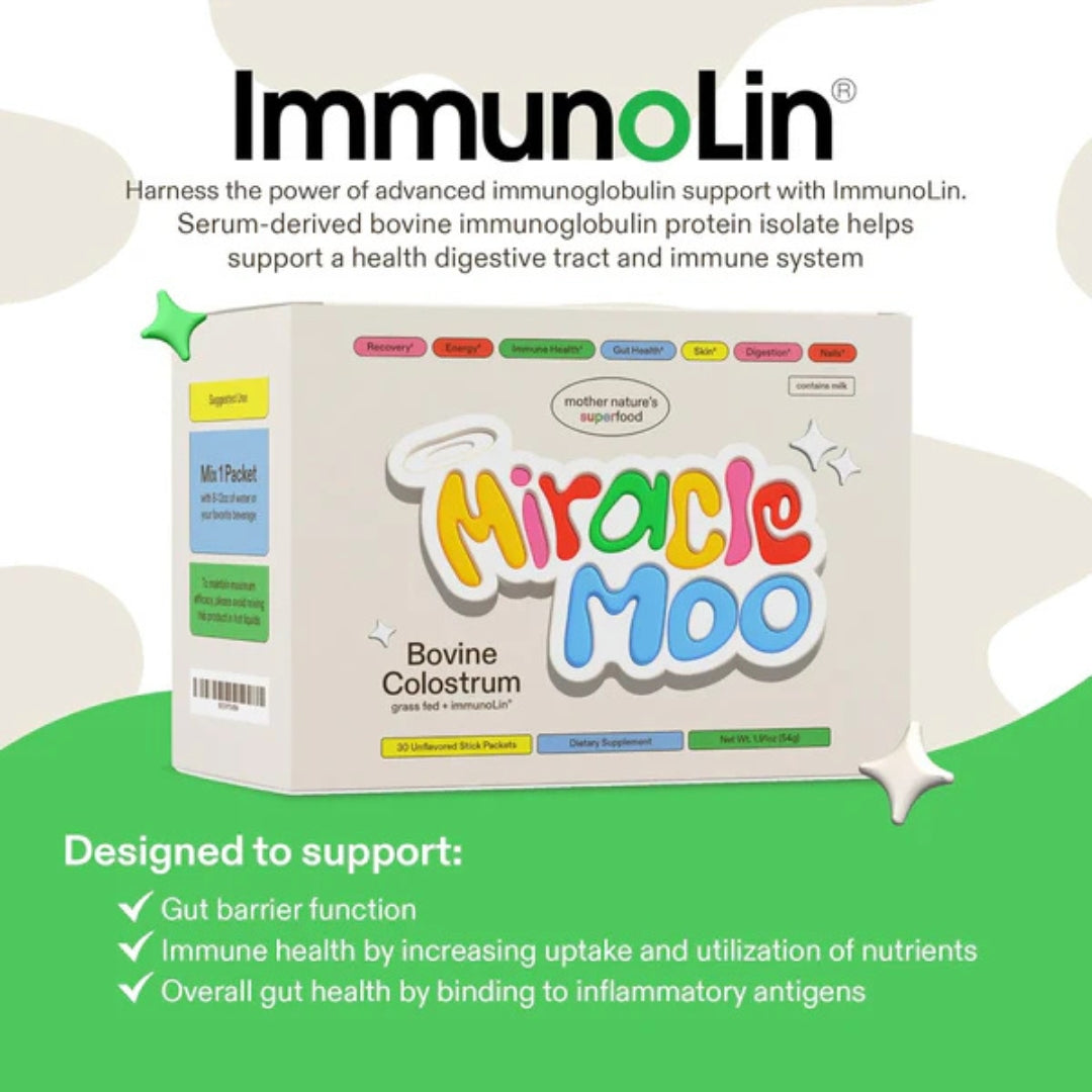 Suplemento De Calostro Bovino 30 Stick Miracle Moo