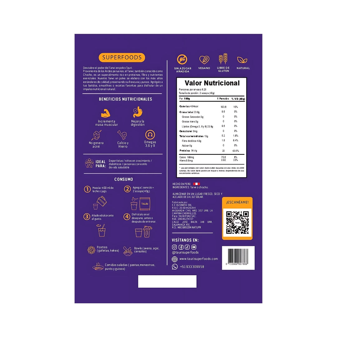 Tarwi Polvo Instantaneo 500 Gr Tauri