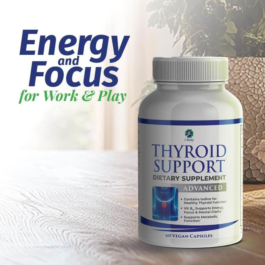 Thyroid Support Suplemento Con Yodo Para Tiroides 60 Capsulas Body