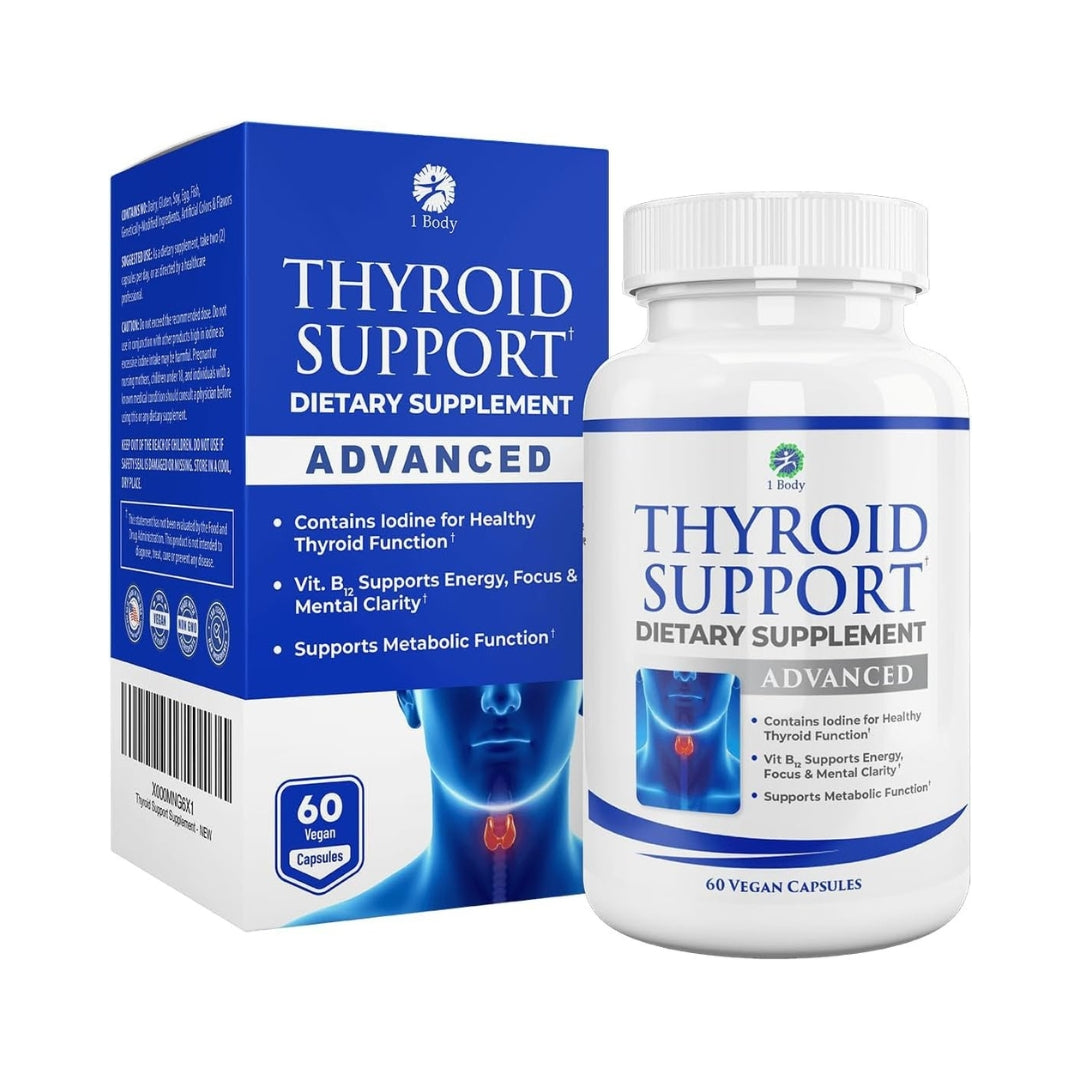 Thyroid Support Suplemento Con Yodo Para Tiroides 60 Capsulas Body