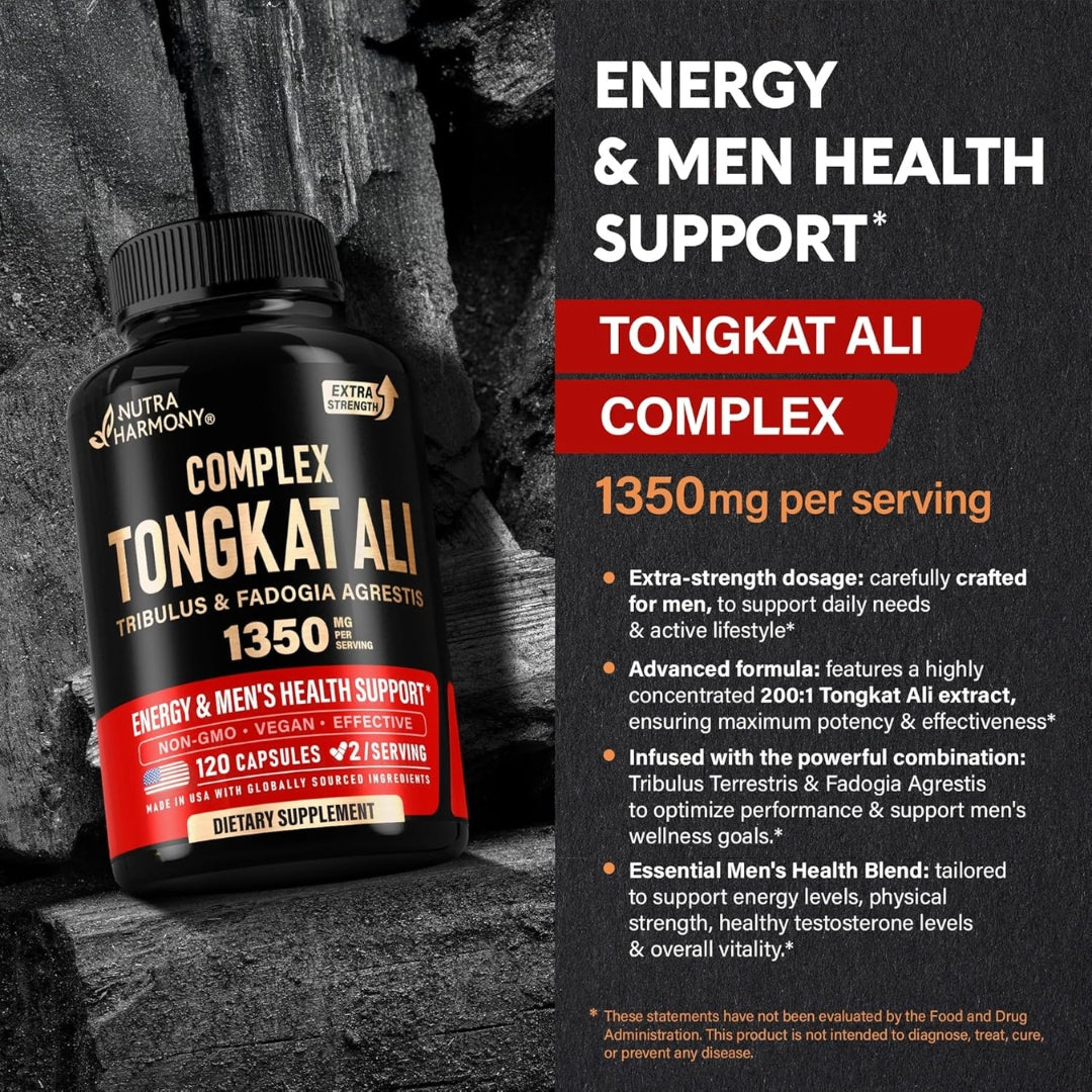 Tongkat Ali Complex 1350 Mg 120 Capsulas Nutra Harmony