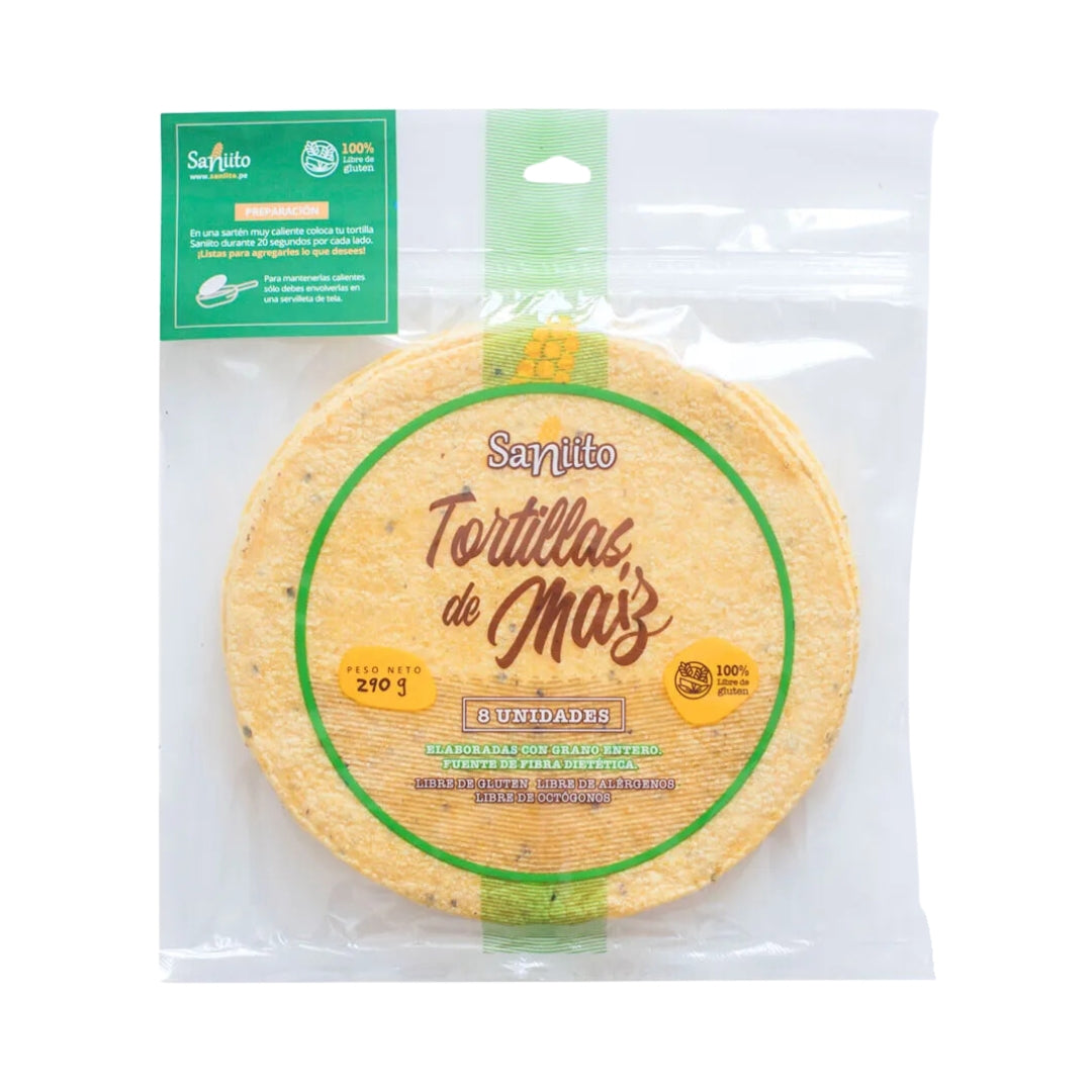 Tortillas De Maiz 8 Und 290 Gr Saniito