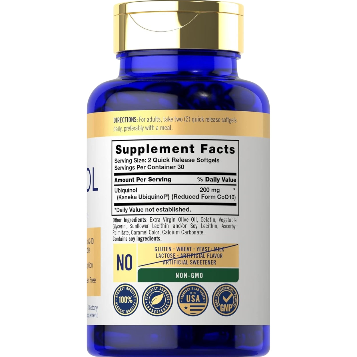 Ubiquinol 200 Mg 60 Softgels Carlyle