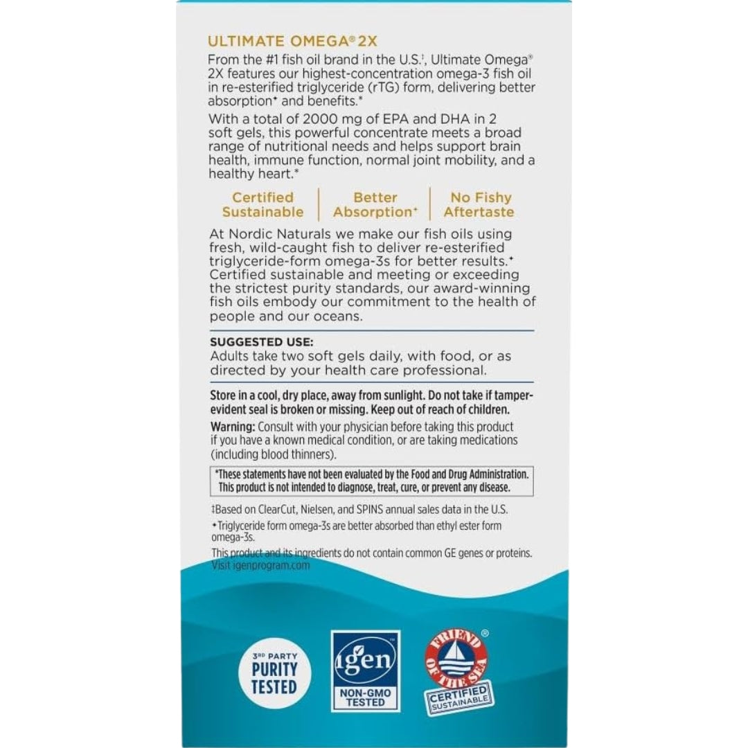 Ultimate Omega 2X 60 Capsulas Nordic Naturals