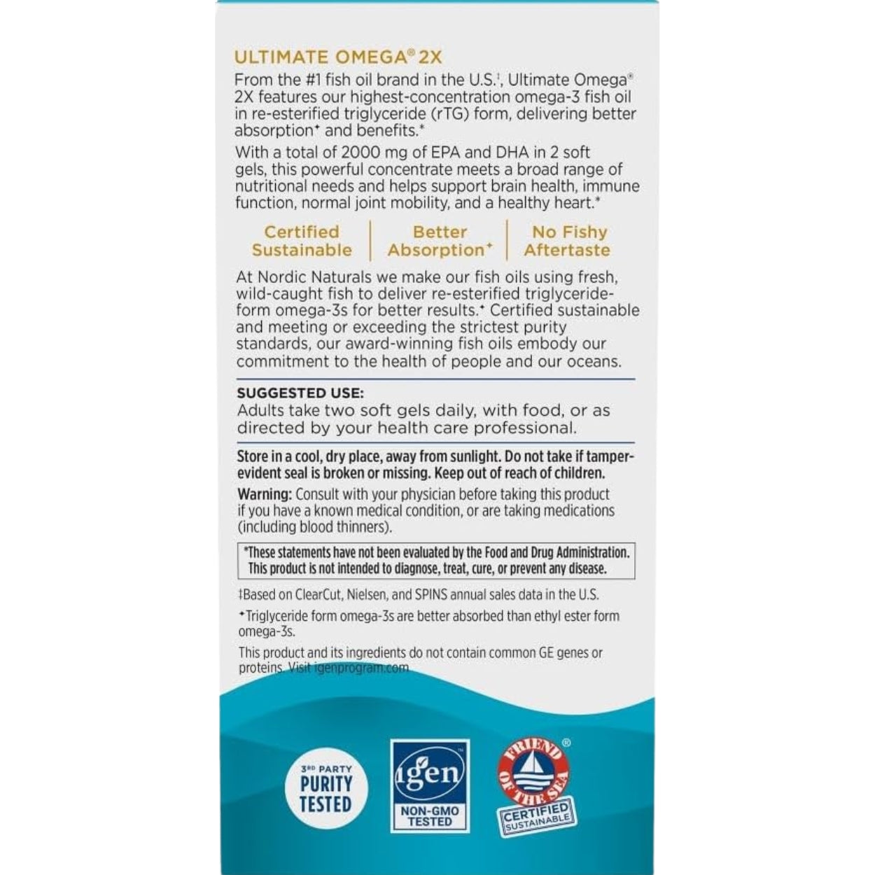 Ultimate Omega 2X 60 Capsulas Nordic Naturals