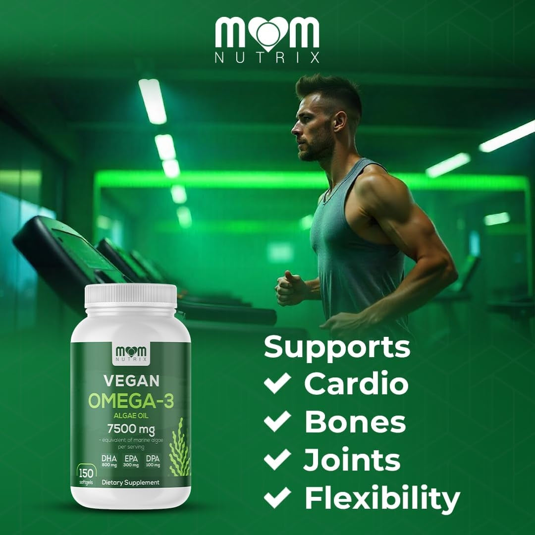 Vegan Omega 3 Algae Oil 7500 Mg 150 Softgels Mom Nutrix