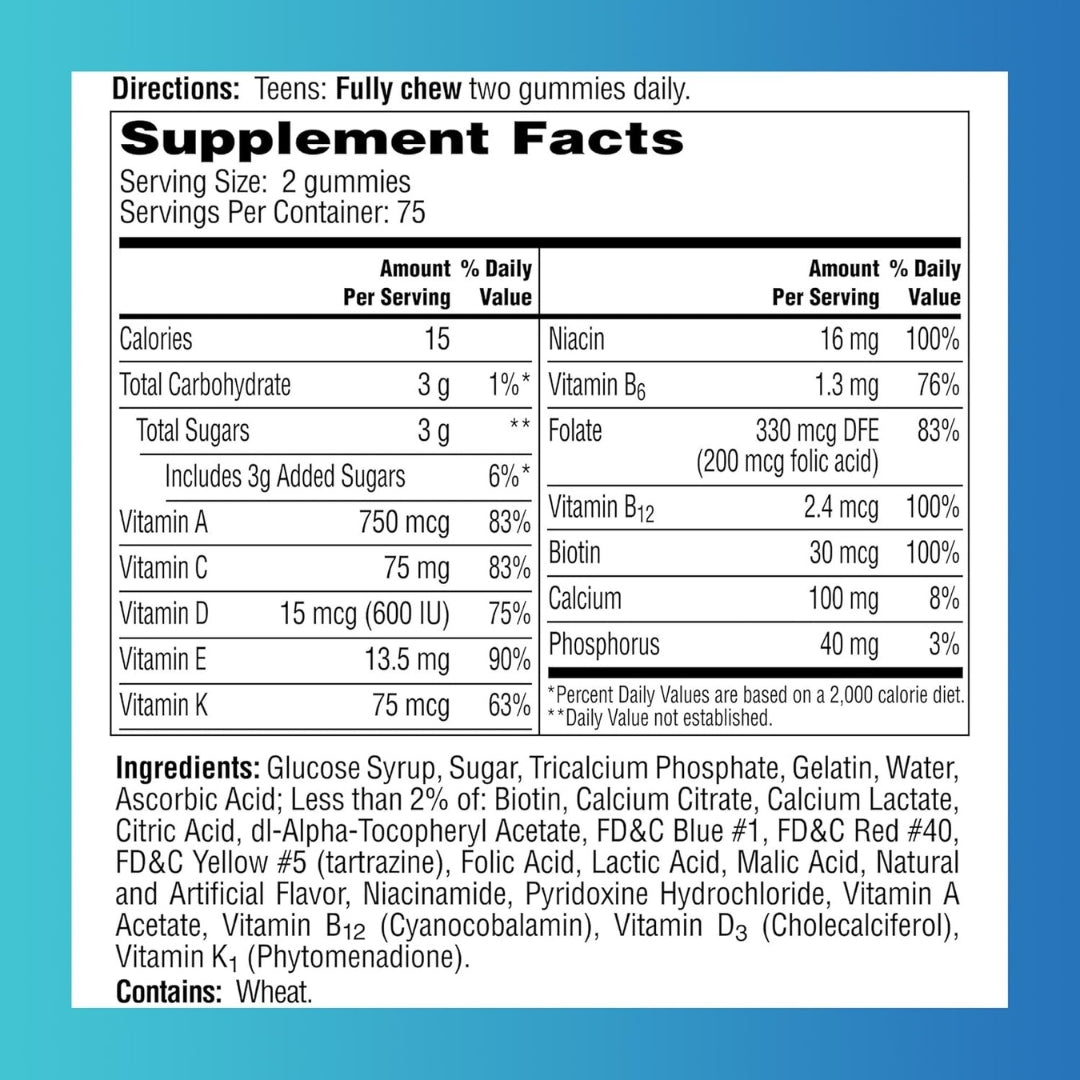 VitaCraves Adolescente Varones 150 Gomitas One A Day