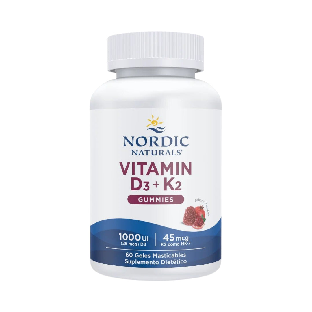 Vitamin D3 Y K2 60 Geles Masticables Nordic Naturals