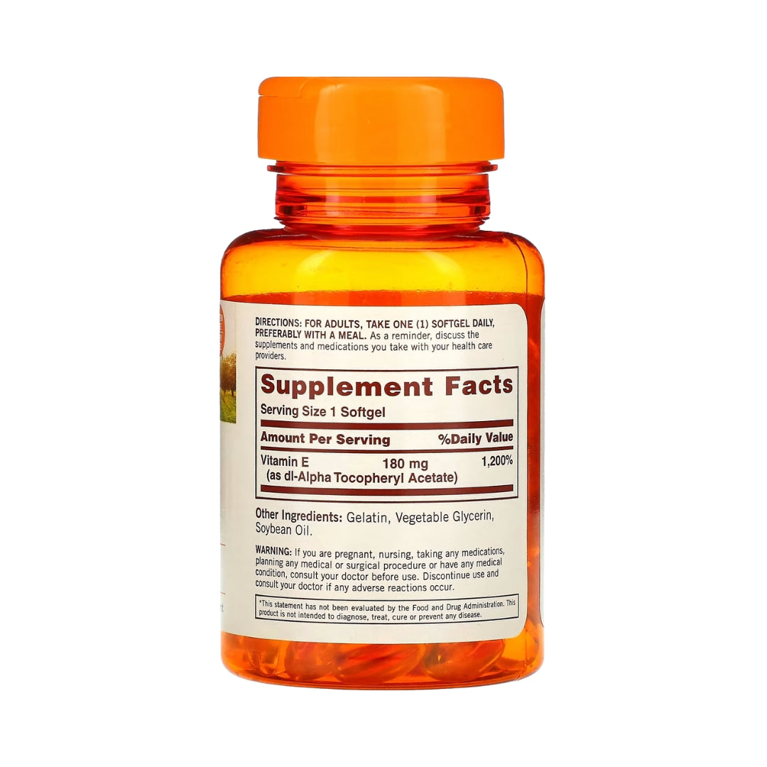 Vitamina E 180 Mg 400 Iu 100 Softgels Sundown