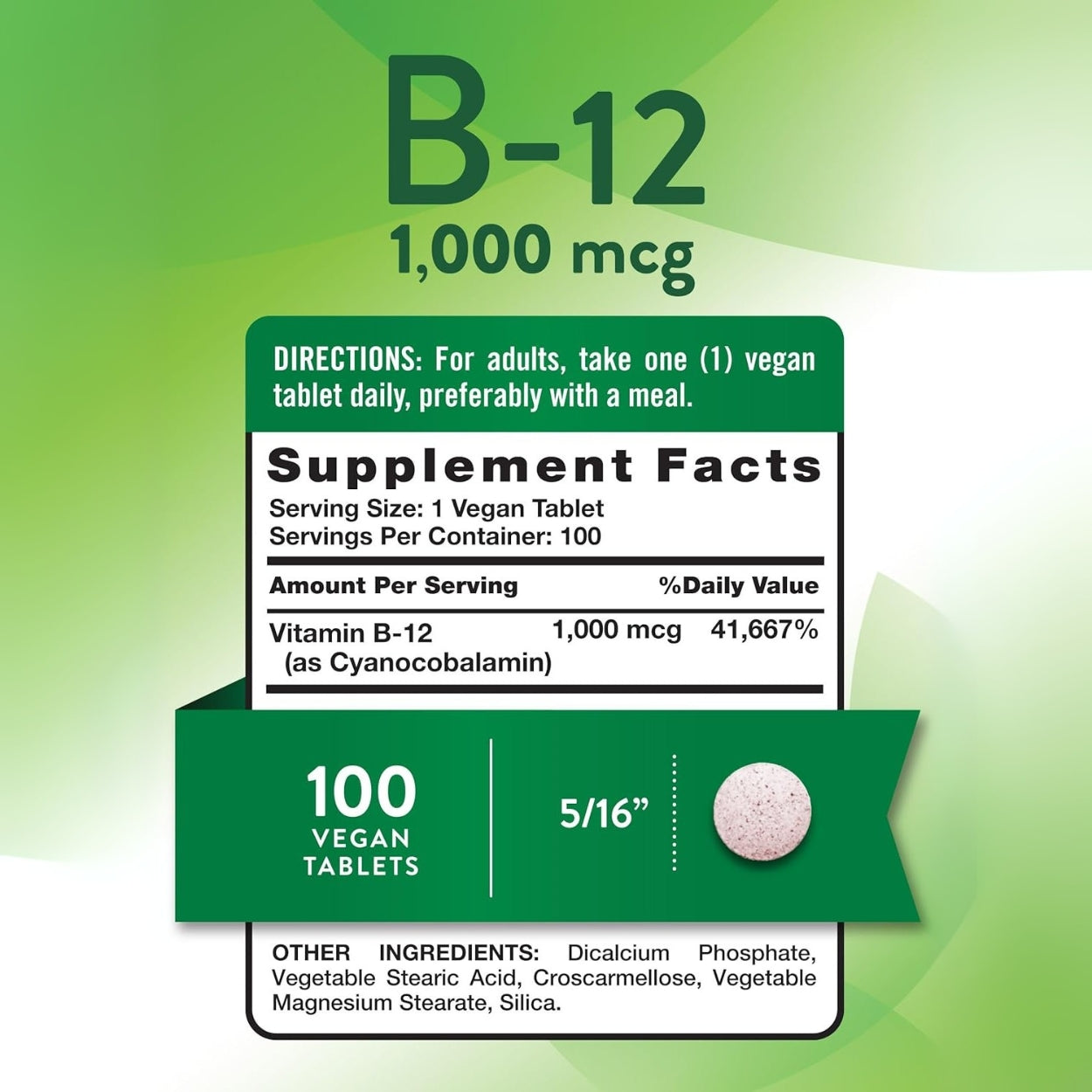 Vitamina B 12 1000 Mcg 100 Tabletas Natures Truth
