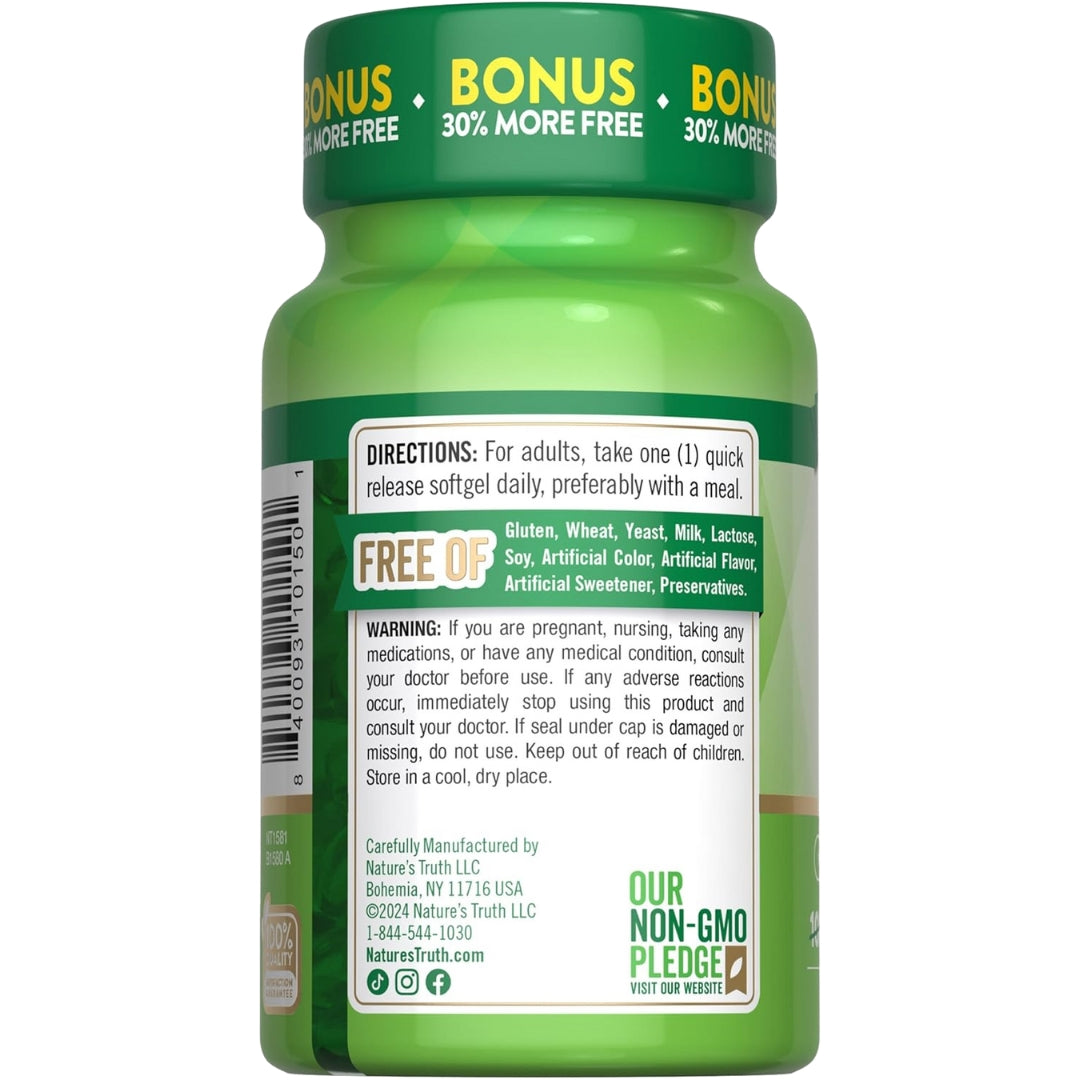 Vitamina D3 1000 UI 130 Capsulas Natures Truth
