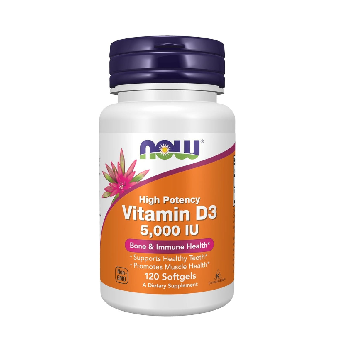 Vitamina D3 5000 IU 120 Softgels Now Foods