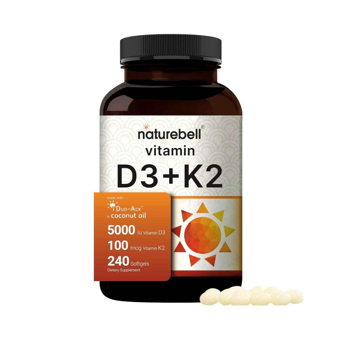 Vitamina D3 Mas K2 5000 IU 240 Capsulas Naturebell