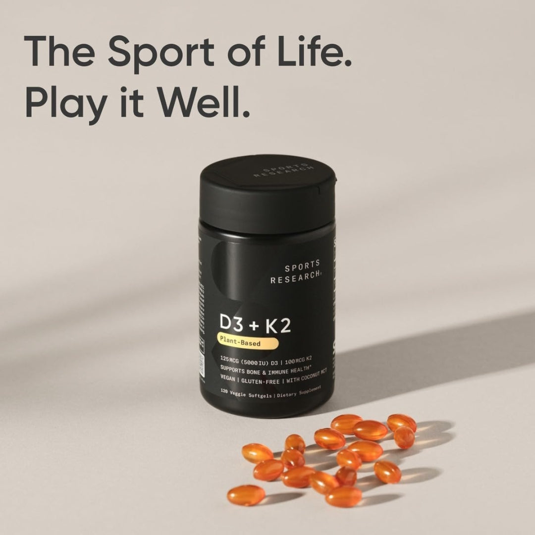Vitamina D3 y K2 5000 IU Softgels Sports Research