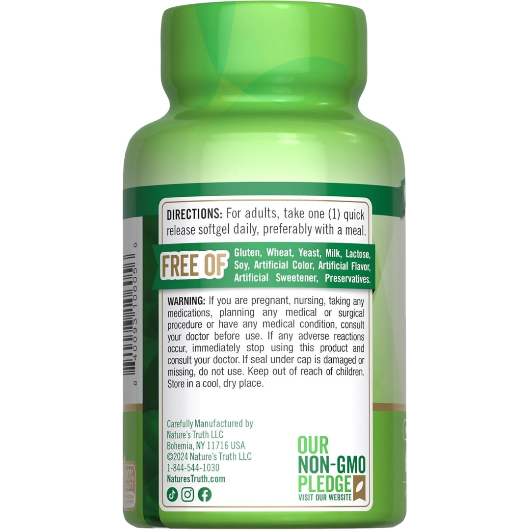 Vitamina E 1000 UI 60 Capsulas Natures Truth