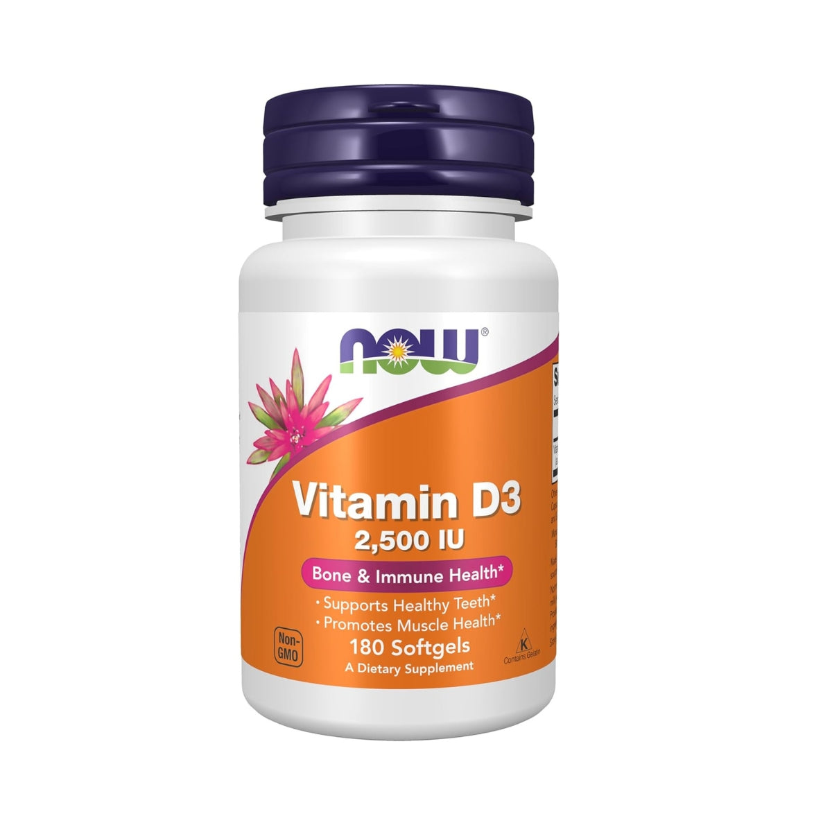Vitamina D3 2500 IU 180 Softgels Now