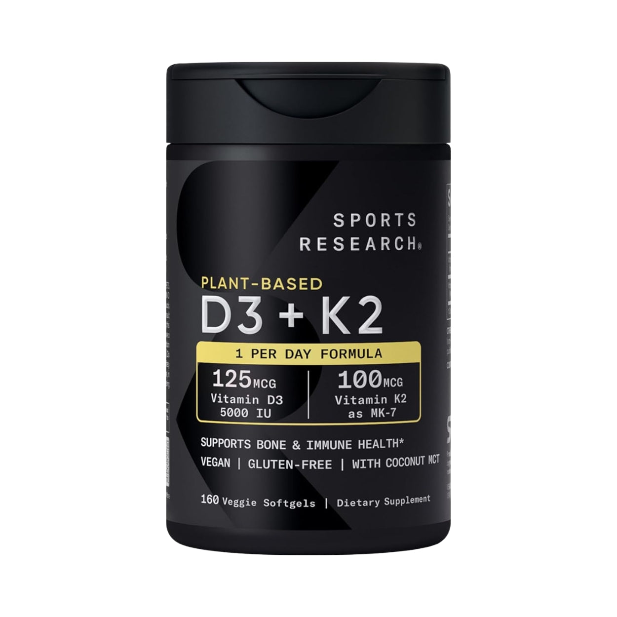 Vitamina D3 y K2 5000 IU Softgels Sports Research